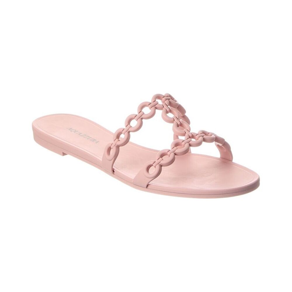 Aquazzura Infinity Chain Jelly Sandal, Pink